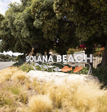 Solana Beach California Public Welcome Sign