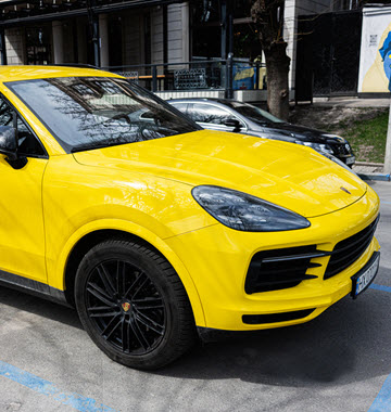 Yellow Porsche Cayenne Car